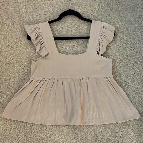 Miou Muse Sleeveless Linen Top - Picture 3 of 5